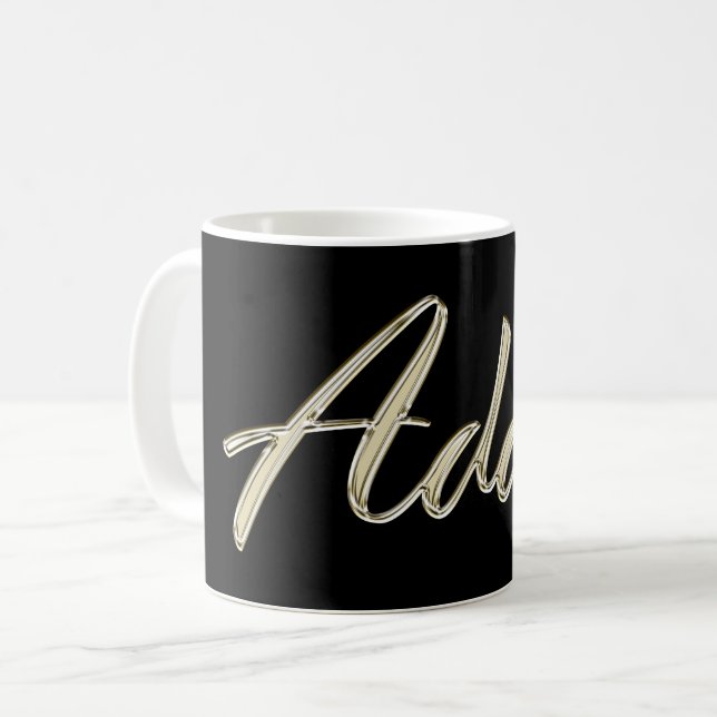 Caneca De Café Adam Name whitegold Tasse Teetasse Kaffeetasse (Frente Esquerda)