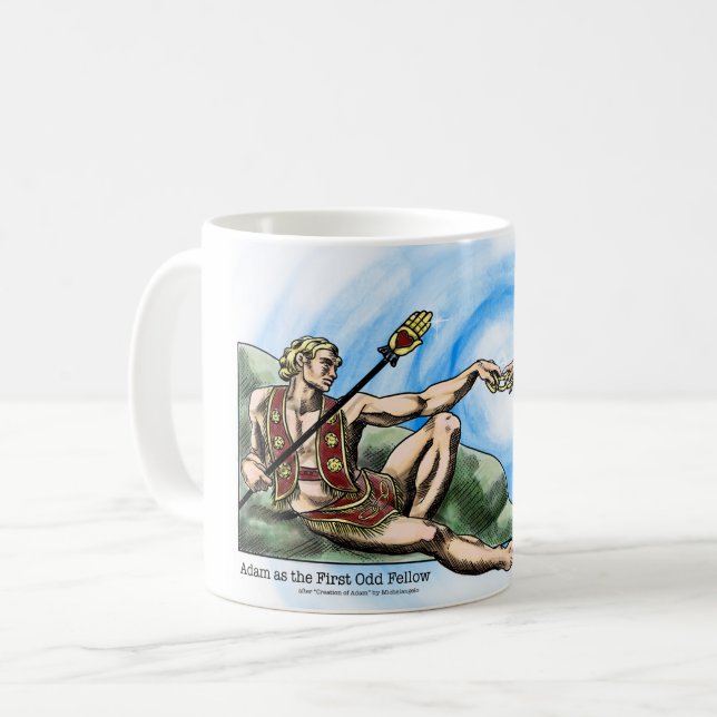 Caneca De Café Adão como Primeiro Colega Estranho (Frente Esquerda)