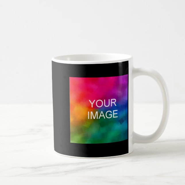 Caneca De Café Add Image Photo Template Mens Double Sided Basic  (Direita)