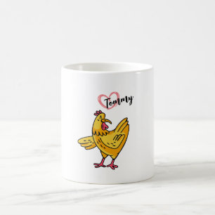 Caneca De Café Add Name to chickens Birthday Gift, chikens Lovers