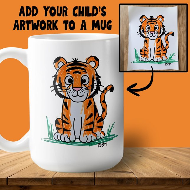 Caneca De Café Add Your Child's Artwork to a Coffee Cup (Criador carregado)