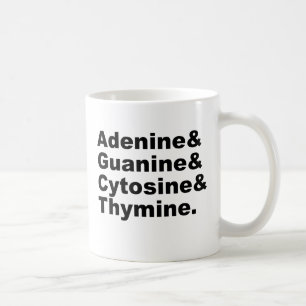 Caneca De Café Adenine Guanine Citosina Nucleótidos de ADN da tim