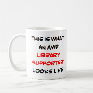 Caneca De Café adepto da biblioteca, avid Mug