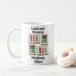 Caneca De Café Adeptos ao Jogo de Mahjong Azulejos Sorte Estratég