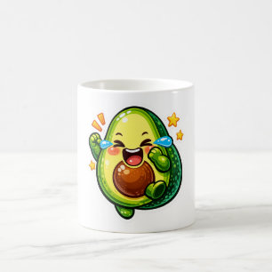 Caneca De Café adesivo de abacate fofo, lágrimas de alegriaAdesiv