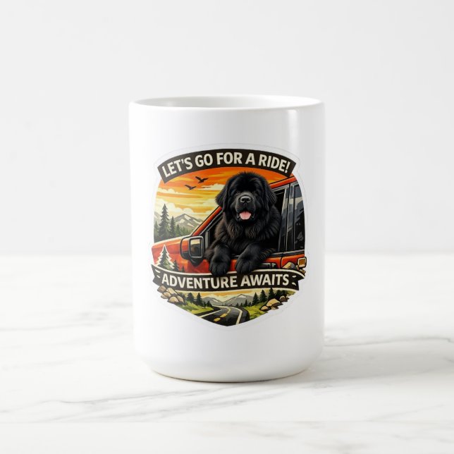 Caneca De Café Adesivo de Aventura  (Centro)