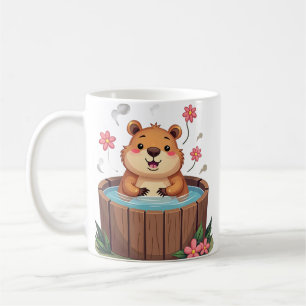 Caneca De Café Adesivo de Banheira de Hidromassagem de Capivara R