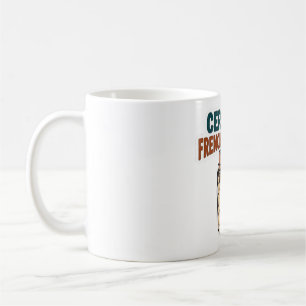 Caneca De Café Adesivo de Burrito Frenchie Certificado