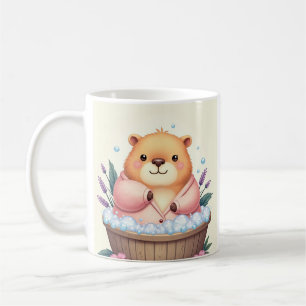 Caneca De Café Adesivo de Capivara na Banheira de Hidromassagem V