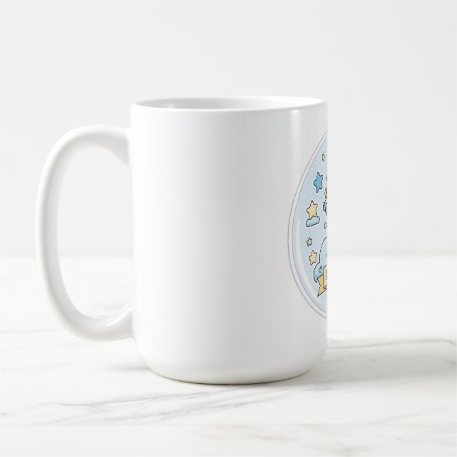 Caneca De Café Adesivo de chá de bebê para menino (Esquerda)