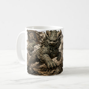 Caneca De Café Adesivo de Fantasia do Guardião da Pedra Mítica