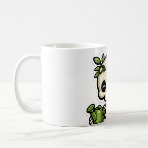 Caneca De Café Adesivo de Jardineiro Esqueleto Floral Kawaii Fofo