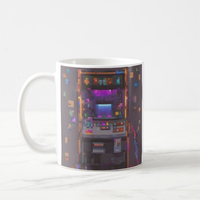 Caneca De Café Adesivo de jogador de controle de console de arcad (Esquerda)