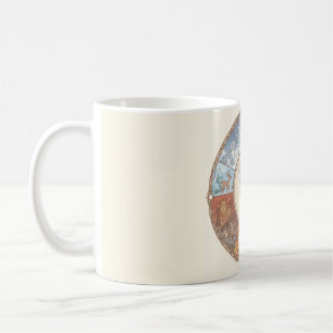 Caneca De Café Adesivo de porta-copos redondo com imagem de anima