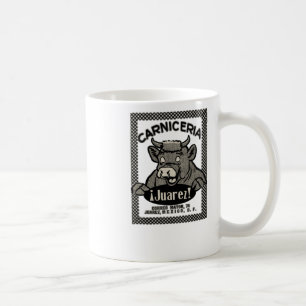 Caneca De Café Adesivo de Touro de Açougue Vintage Juarez México