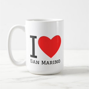 Caneca De Café Adesivo quadrado Eu amo San Marino