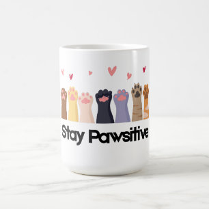 Caneca De Café Adesivos de Pata de Gato Fofos Adesivo de Amante d