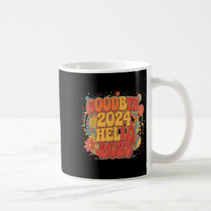Caneca De Café Adeus 2024 Olá Feliz de Feliz ano novo 2025 Chris