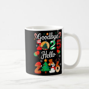 Caneca De Café Adeus das Mulheres 2025 Olá 2026 Natal Combinando