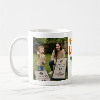 Caneca De Café Adicionar 2 Fotos - Colagem Simples em ambos os la