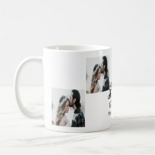 Caneca De Café Adicionar casal feliz de fotos casada com adiciona