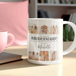 Caneca De Café Adicionar Fotos | Você Será Minha Dama de Honra? P