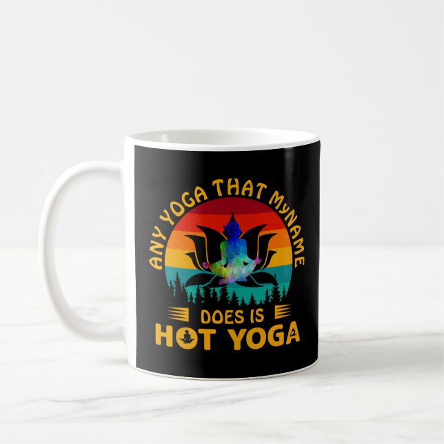 Caneca De Café Adicionar Nome Alterar Texto Qualquer Ioga Está En (Esquerda)
