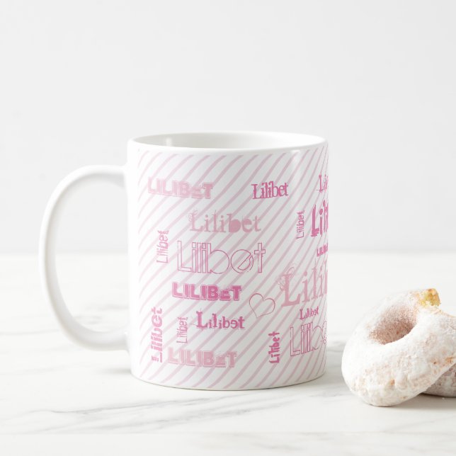 Caneca De Café ADICIONAR NOME Bff Filha Amiga Irmã (Com Donut)