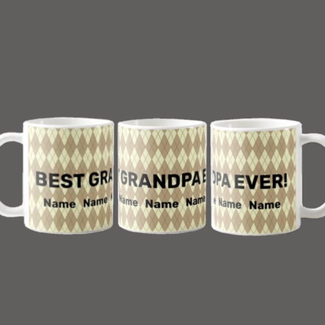 Caneca De Café Adicionar Nomes Mudar Avô Melhor Avô Nunca (Criador carregado)