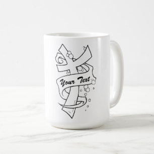 Caneca De Café Adicionar seu texto - Combo Mug