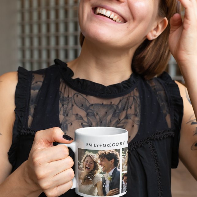 Caneca De Café Adicionar Texto de Casamento Personalizável (Criador carregado)