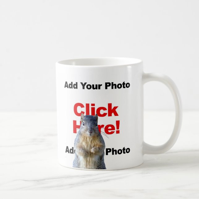 Caneca De Café Adicionar Um Photobomb Personalizado De Esquilo Ad (Direita)