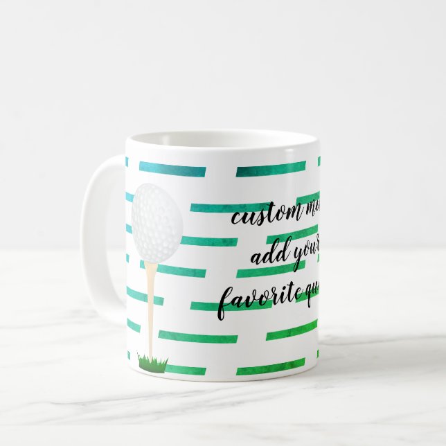 Caneca De Café adicione a sua própria citação personalizada desig (Frente Esquerda)