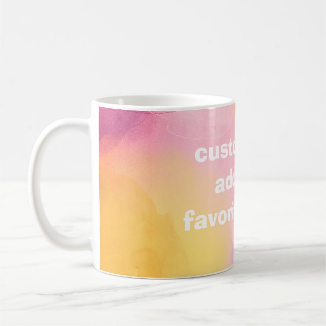 Caneca De Café adicione a sua própria citação personalizada, mug  (Esquerda)