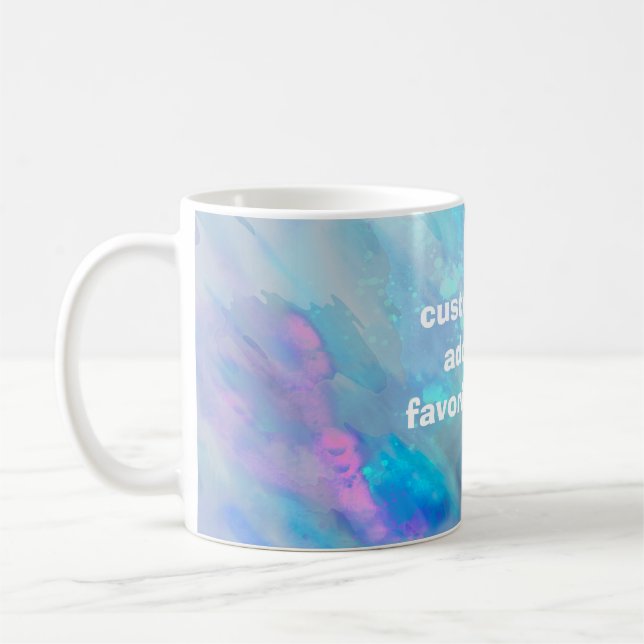 Caneca De Café adicione a sua própria citação personalizada, mug  (Esquerda)