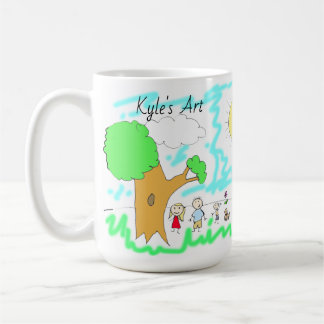 Caneca De Café Adicione a Trabalho de arte do seu Filho a isto