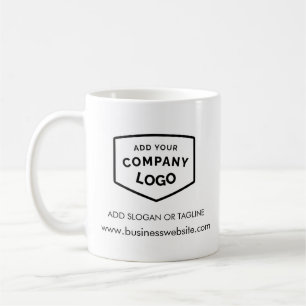 Caneca De Café Adicione o logotipo da sua empresa e site personal