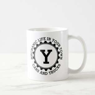 Caneca De Café Adicione Seu Nome Inicial ou Seu Próprio Texto Mec