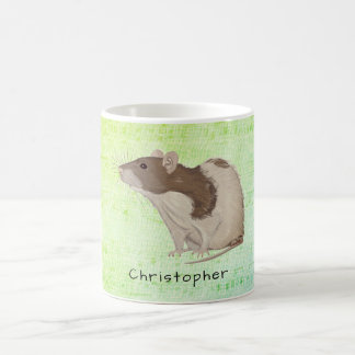 Caneca De Café Adicione seu nome Rat Design