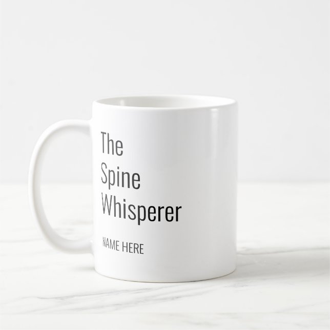 Caneca De Café Adicione Seu Nome Spine Whisperer Chiropractor (Esquerda)