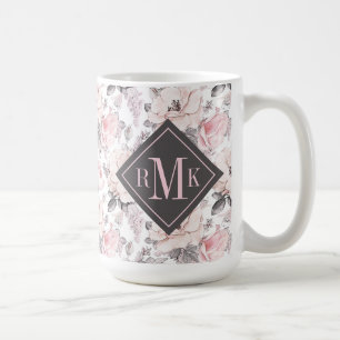 Caneca De Café Adicione seu testes padrões cor-de-rosa do