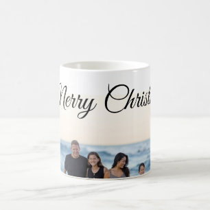 Caneca De Café adicione sua foto texto natal feliz feriado
