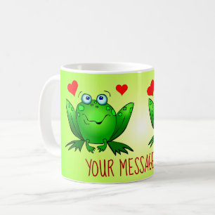 Caneca De Café Adicione Sua Mensagem Diversão Cute Sapos Desenho