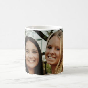 Caneca De Café Adicione Sua Própria Foto Personalizada Irmãs Melh
