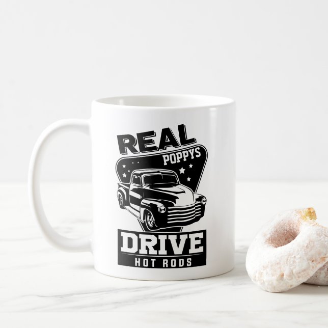 Caneca De Café Adicione texto de nome Verdadeiro Avô Pop Drive Ho (Com Donut)
