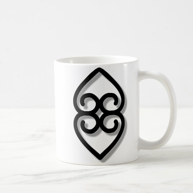 Caneca De Café Adinkra - Terra-BW (Direita)