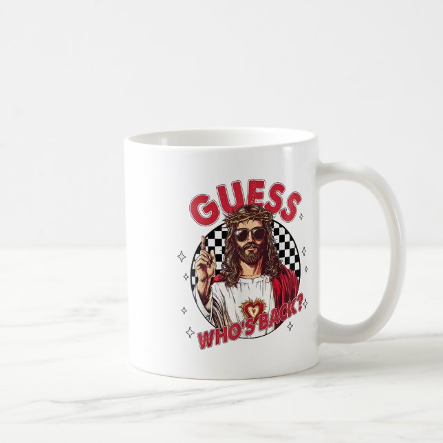 Caneca De Café Adivinha Quem Devolve Jesus Páscoa Engraçado Homen (Direita)