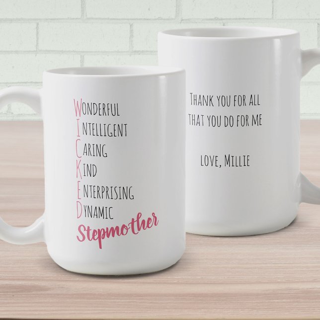Caneca De Café Adjetivos Positivos de Stepparent Perigosos Person (Criador carregado)
