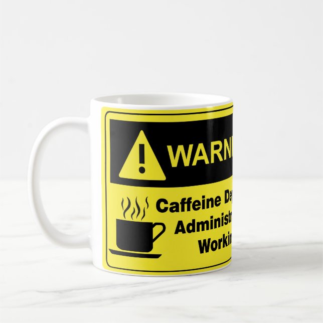 Caneca De Café Administrador de advertência da cafeína (Esquerda)