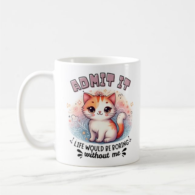 Caneca De Café Admita, a Vida Seria Tediosa Presente de Amante de (Esquerda)
